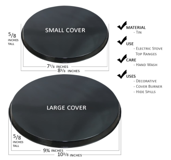 Reston Lloyd Electric Stove Burner Covers, Set of 4, Black - Image 3