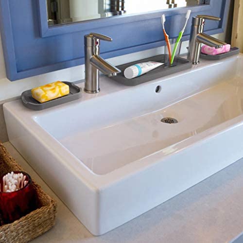 GOOD TO GOOD Silicone Sponges Holder – Kitchen Sink Organizer Tray for Sponge, Soap Dispenser, Scrubber and Other Dishwashing Accessories - Image 3