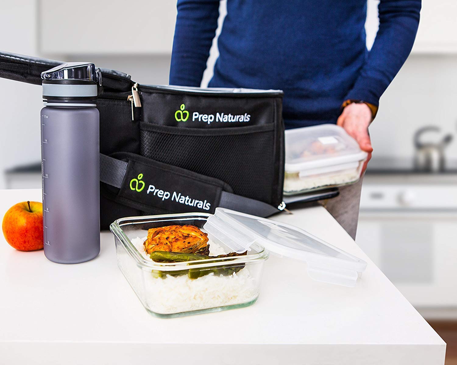 Prep Naturals Glass Meal Prep Containers – Food Prep Containers with Lids Meal Prep – Food Storage Containers Airtight – Lunch Containers Portion Control Containers Bpa-Free (5 Pack,30 Ounce) - Image 4