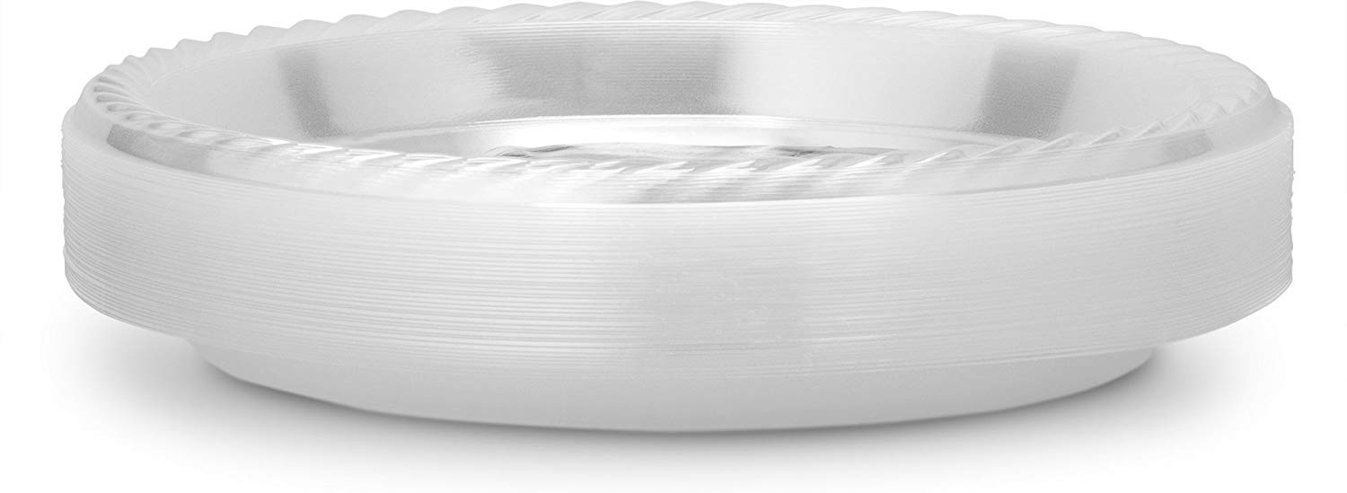 Laura Stien Clear Plastic 9 Inch Plates Pack Of 40 - Image 2