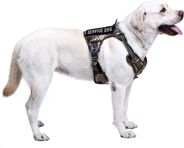 FIVEWOODY Tactical Dog Training Harness No Pulling Front Clip Leash Adhesion Reflective K9 Pet Working Vest Easy Control for Small Medium Large Dogs - Image 3