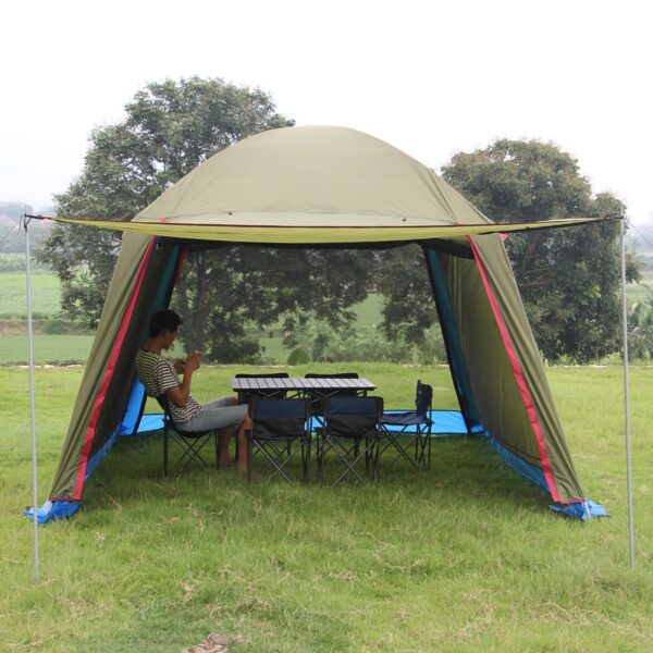 New arrival high quality 5-8 person 4 corner garden ultralarge beach gazebo pergola fishing family park outdoor camping tent