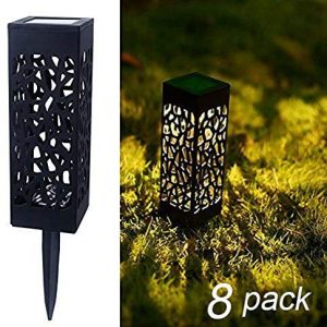Maggift 8 Pcs Solar Powered LED Garden Lights, Automatic Led for Patio, Yard and Garden